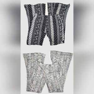 Shosho/Vibe Sportswear Stylish Black and White Patterned Women's Leggings Lot